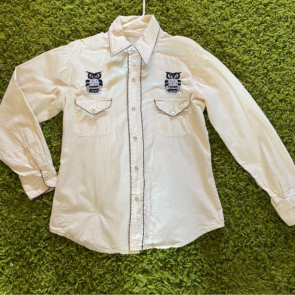 Owl Embroidered Shirt